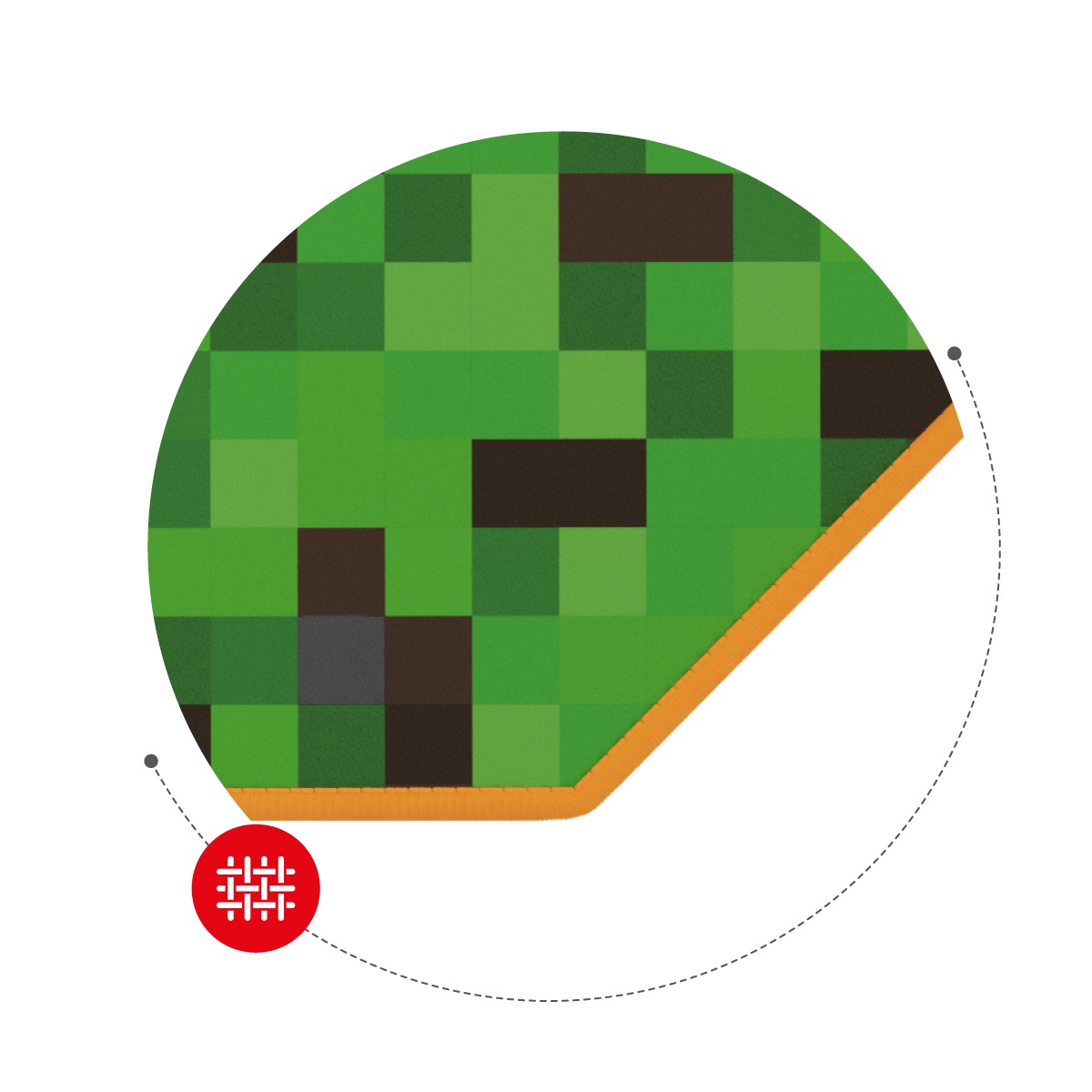 Wzór pixel na macie Huzaro
