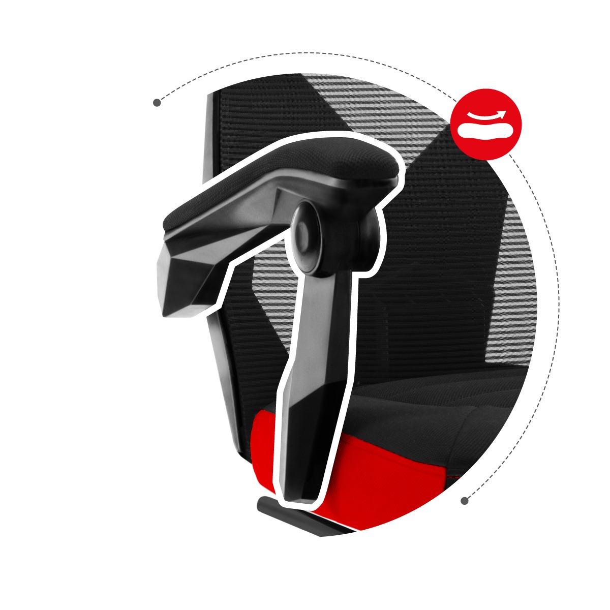 Подлокетник для фотеля Huzaro Combat 3.0 Red