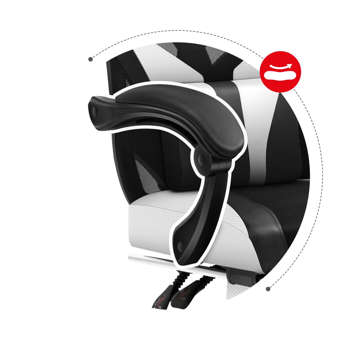 Эргономичные подлокотники Combata 5.0 White