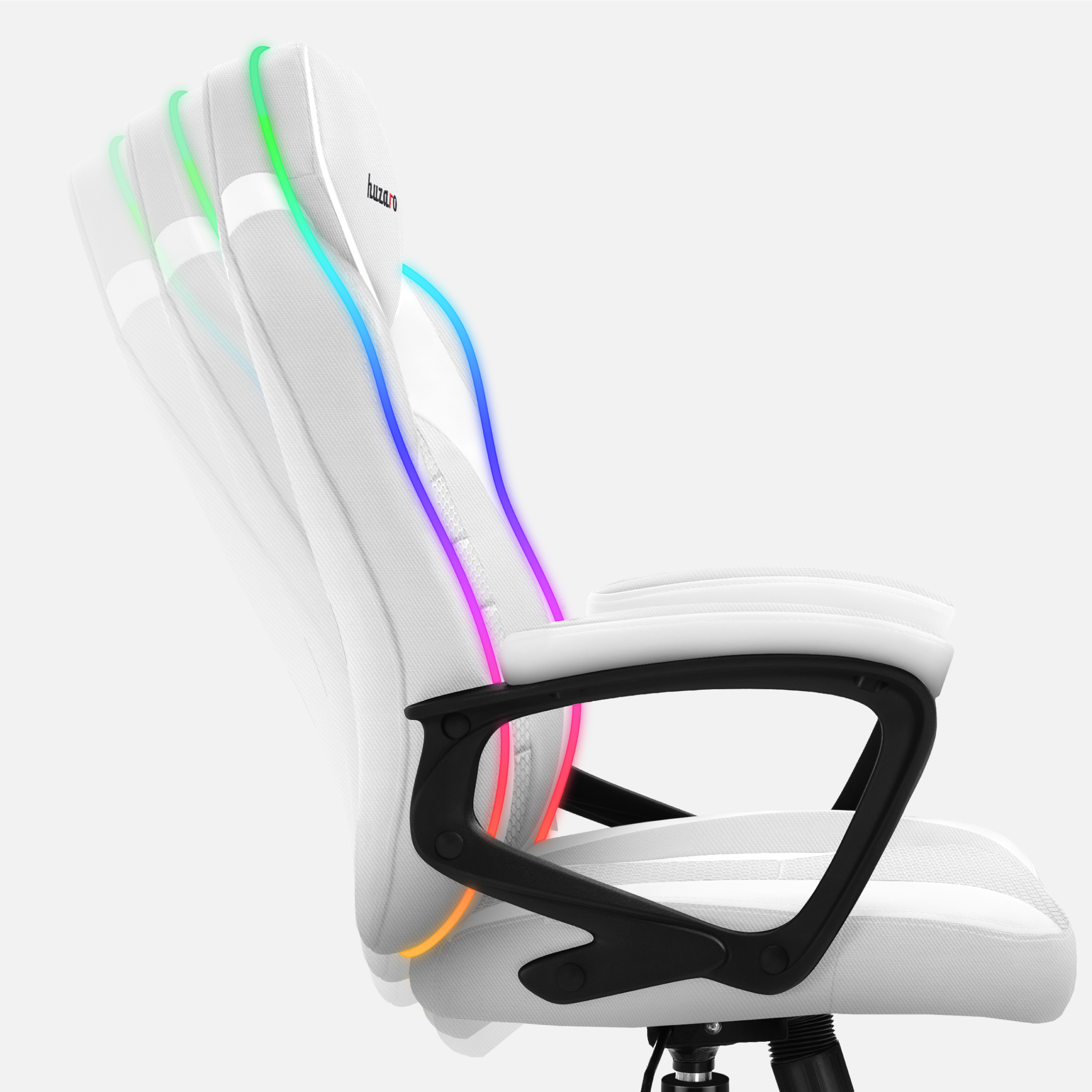 Левая сторона кресла Huzaro Force 2.5 Carbon RGB с функцией качания.