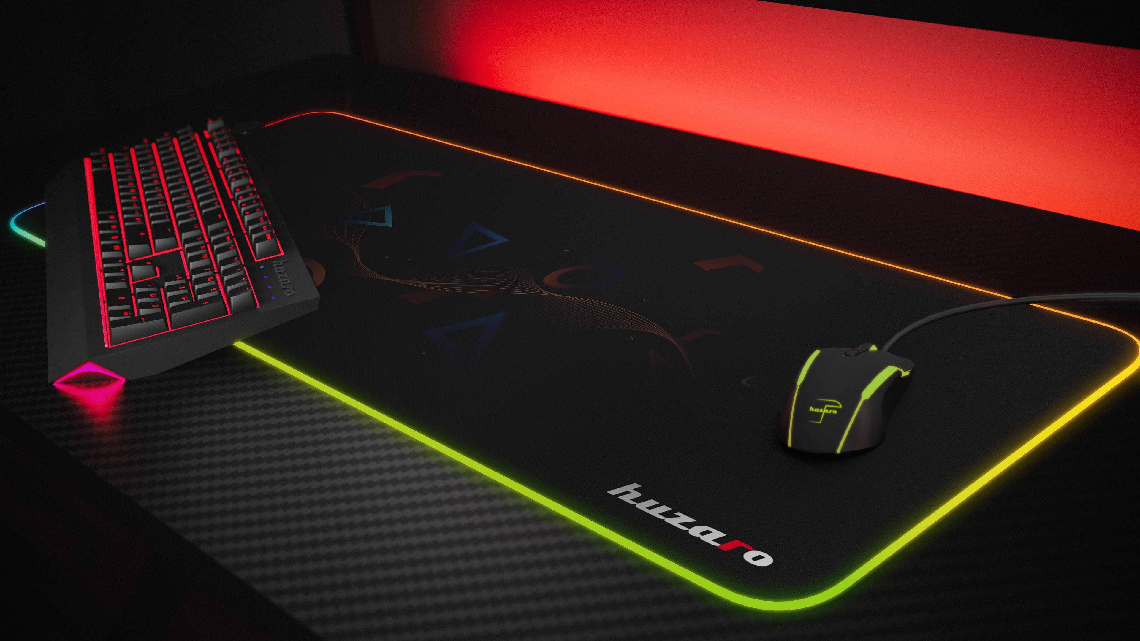 Zbliżenia fotela gamingowego Mousepad RGB- XL