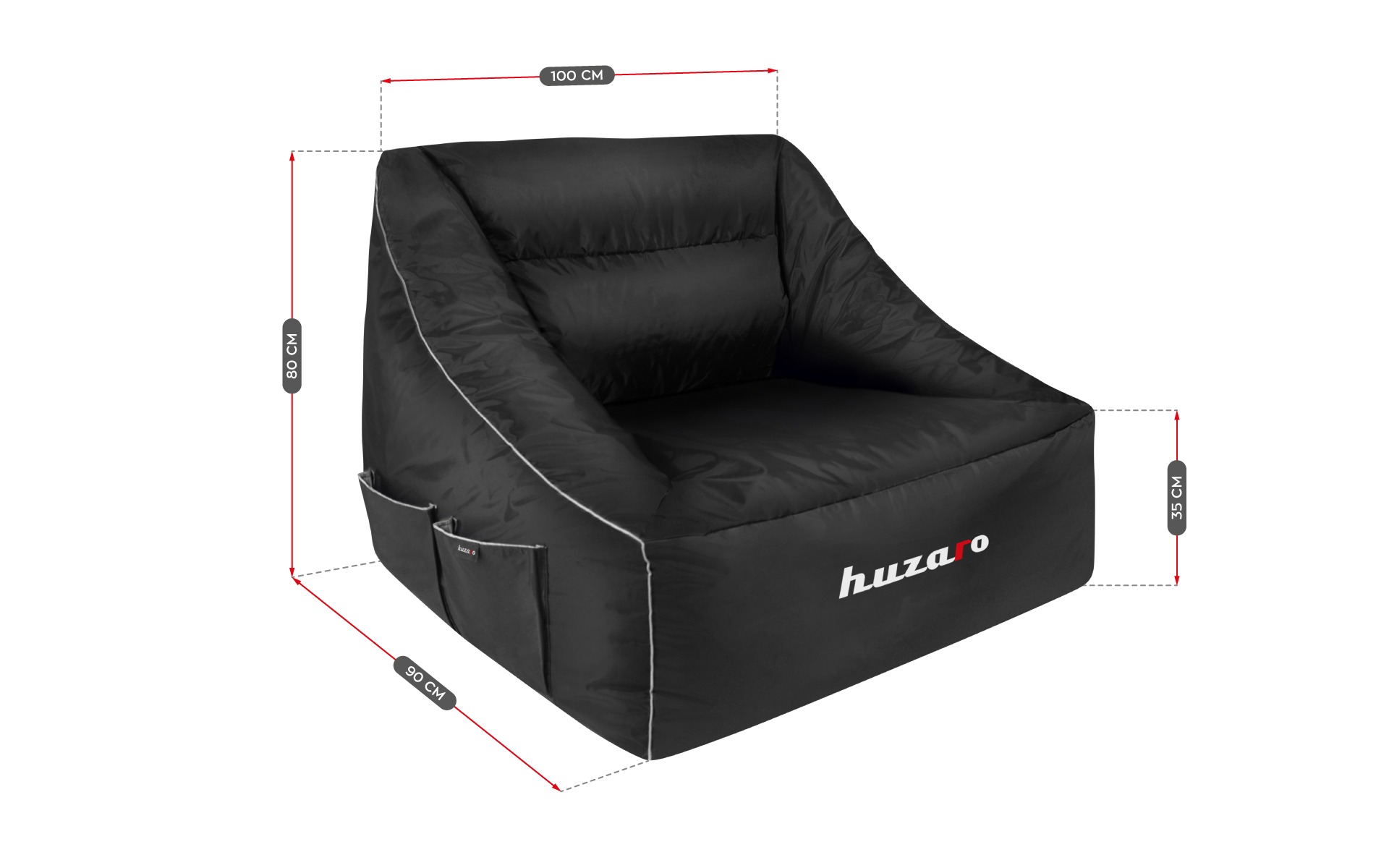 Dimensions of the Winner 5.0 Gaming Bean Bag