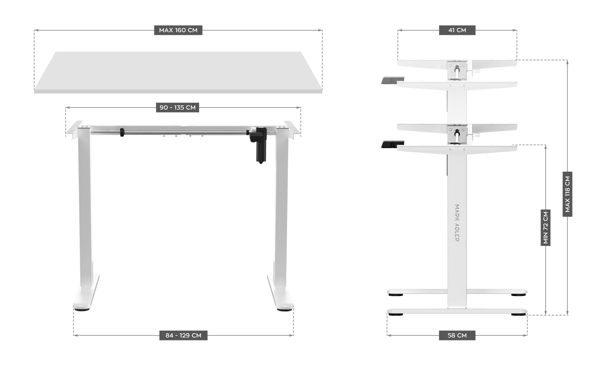 Wymiary Mark Adler Xeno 2.0 valge