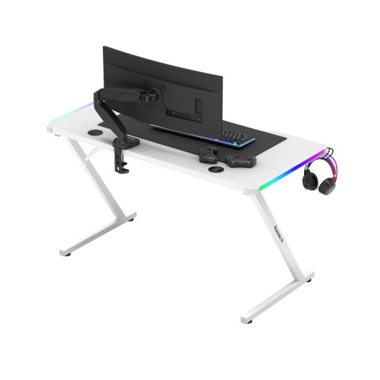 Huzaro Hero 2.5 RGB WHITE gaming desk - Image 6