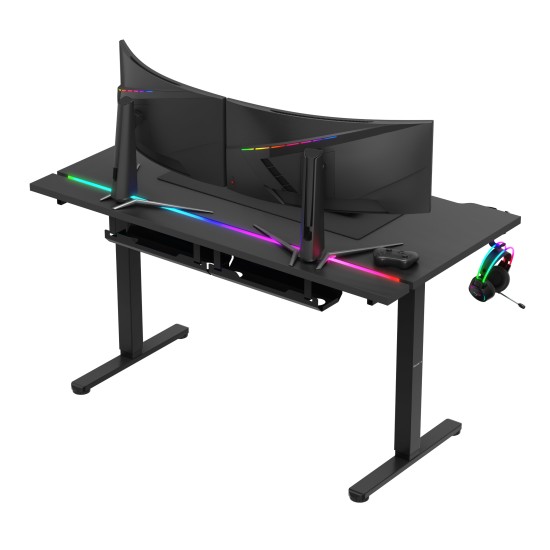 Huzaro Hero 8.7 RGB LED Electric Desk Black - Image 4