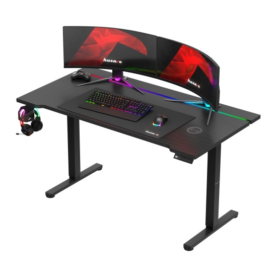Huzaro Hero 8.7 RGB LED Electric Desk Black - Image 5